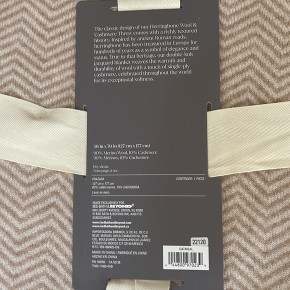 The Threadery Bedding Herringbone Merino Wool Cashmere Oversized